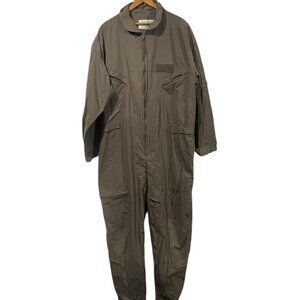 U.S Military Intermediate Flight Suit Coveralls Olive Green Sz XXL 459-63-7125